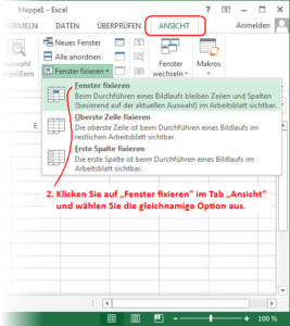 Spaltennamen beim Scrollen sichtbar machen | excel-hilfe.ch