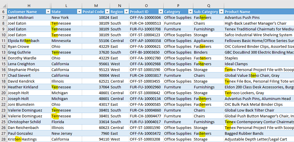 Power Query Excel Suche