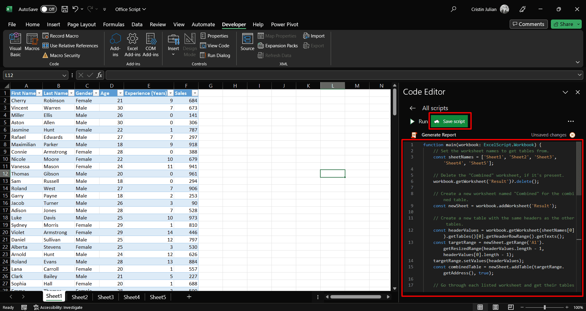 Automatisierung von Excel-Workflows mit Office Scripts: Berichte ...