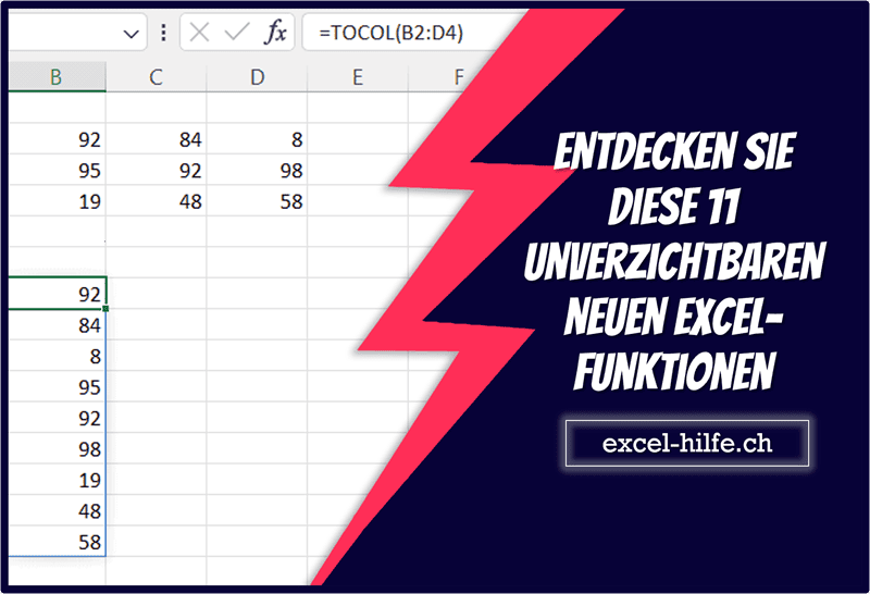 Entdecken Sie diese 11 unverzichtbaren neuen Excel-Funktionen