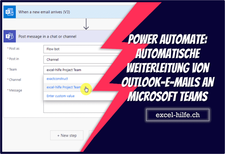 Power Automate: Weiterleitung von Outlook-E-Mails an Teams