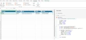 Figure 1.1 - Sample Table with Sample Script setup