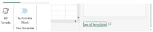 Figure 1.2 - Navigating power automate in online excel