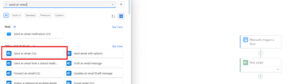 Figure 2.5 - Adding Send an Email Card into the Flow