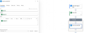 Figure 2.6 - Adding tags in the input fields of Send an Email Card