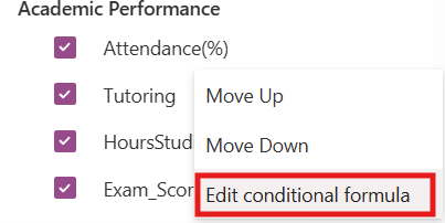 Click the Edit Conditional Formula in Microsoft List