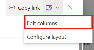 Click the Edit Columns in Microsoft List