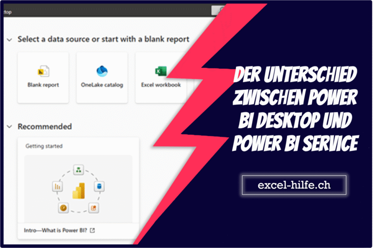 Der Unterschied zwischen Power BI Desktop und Power BI Service