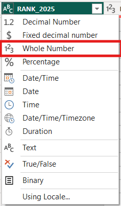 Choosing a whole number or decimal number as needed