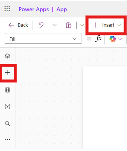Click the Insert icon.
