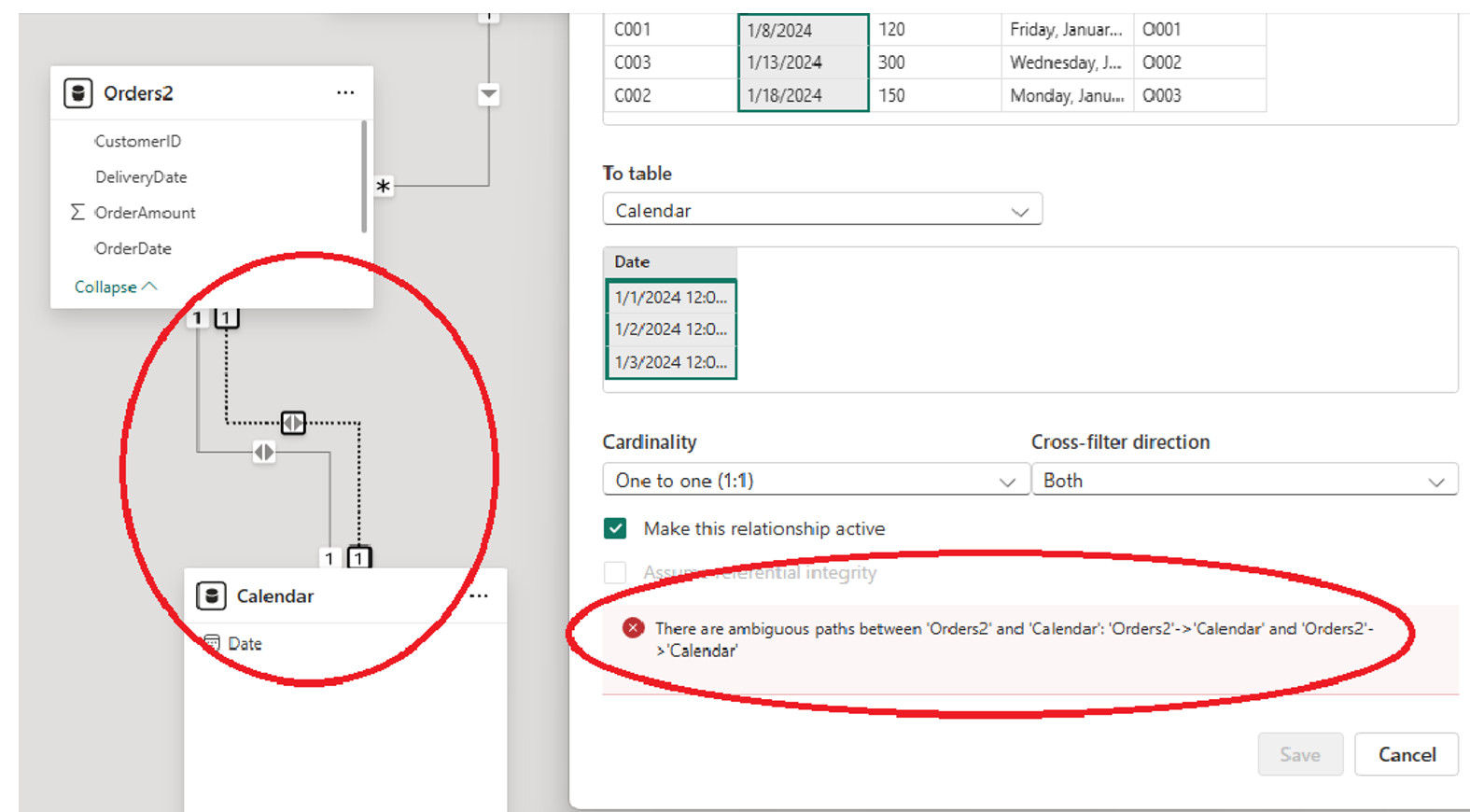 identifying the error