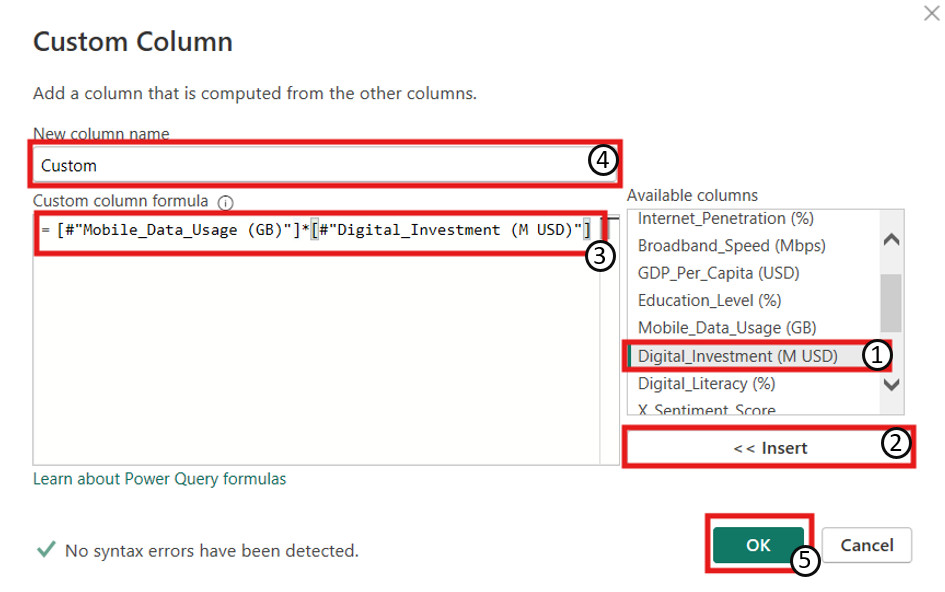 Creating calculated column in Power Query