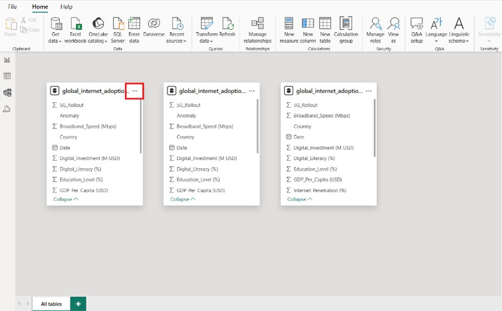 Create a relationship between tables