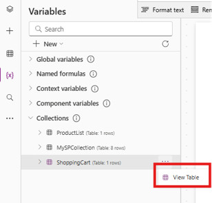 Klicke auf ... → Tabelle anzeigen