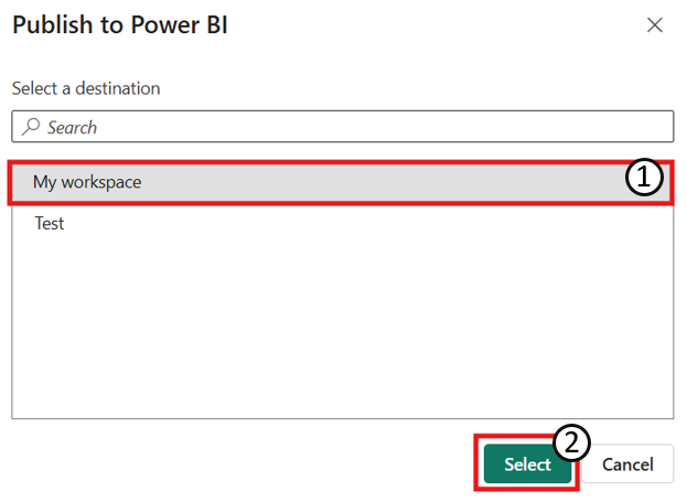 Choosing the workspace