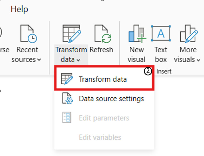 Click Transform Data again.
