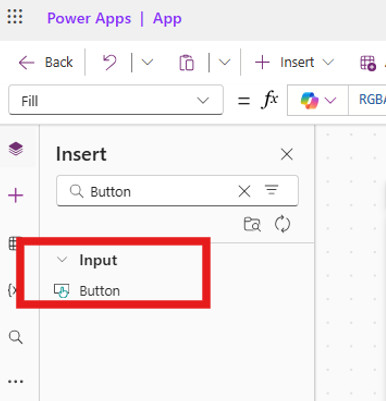 Insert a Button from the Insert pane.
