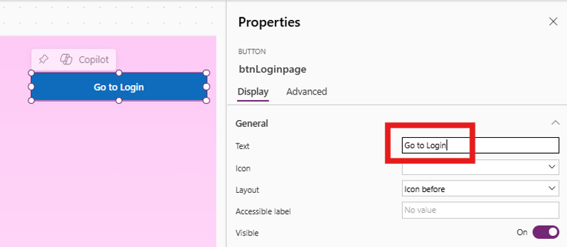 Change the button text (e.g., "Go to Login").