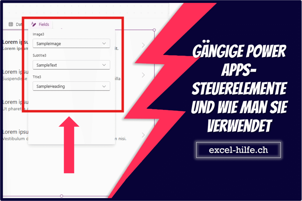 Gängige Power Apps-Steuerelemente und wie man sie verwendet
