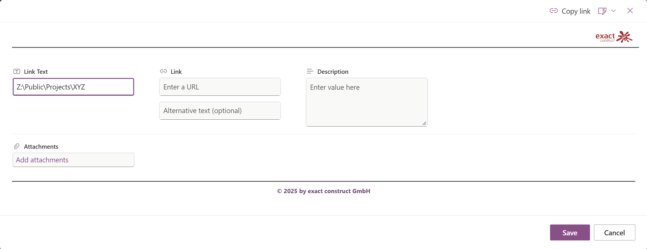 Link Input
