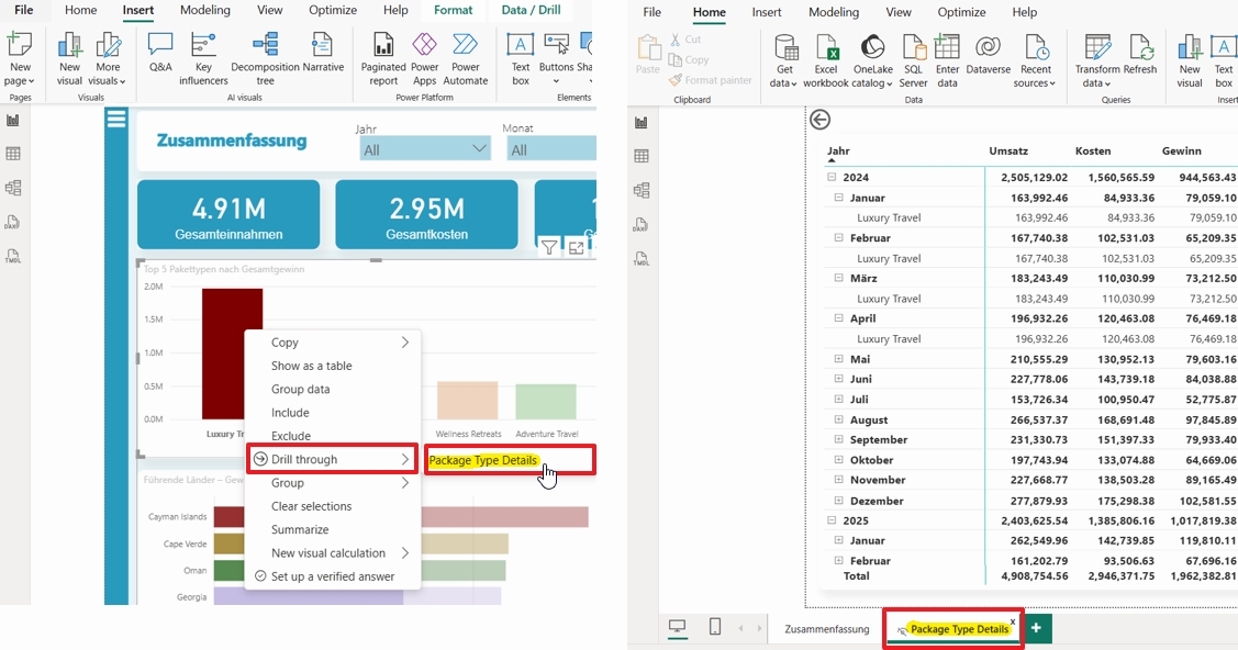 PowerBI Drillthrough