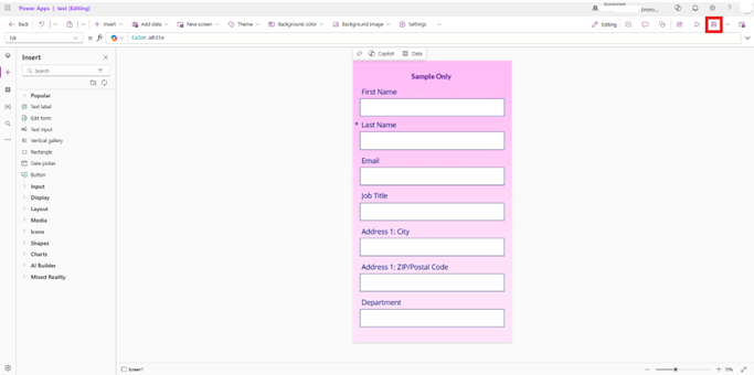 Press Ctrl+S or click the Save icon