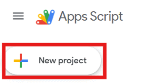 Click new project