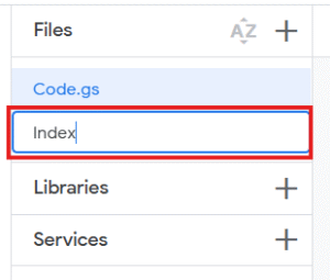 Rename the file to index