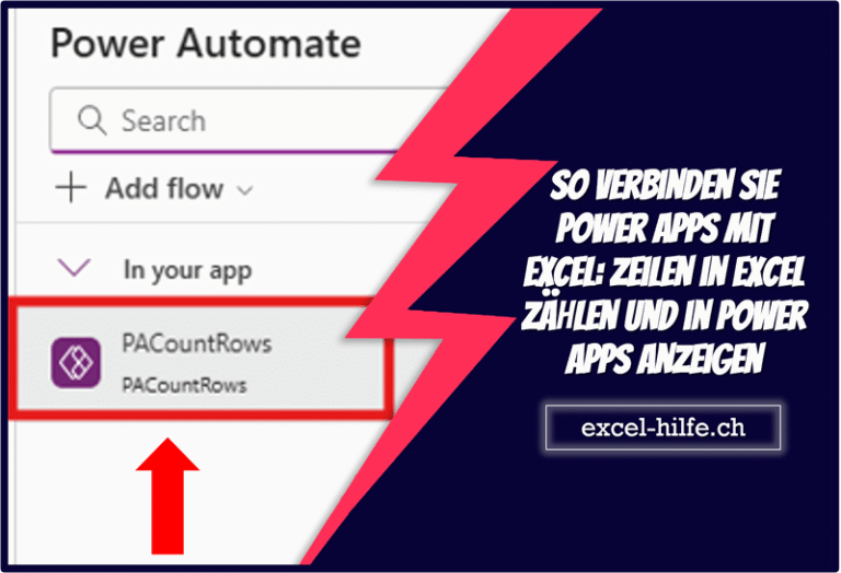 So verbinden Sie Power Apps mit Excel: Zeilen in Excel zählen und in Power Apps anzeigen