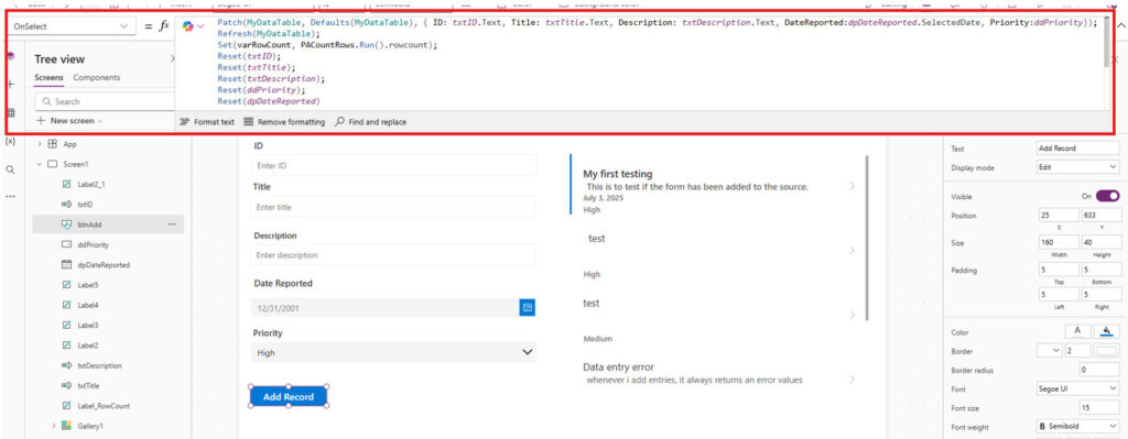 Set OnSelect property