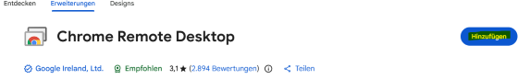 Chrome Remote Desktop Erweiterung zu Chrome hinzufügen Chrome Remote Desktop Erweiterung zu Chrome hinzufügen